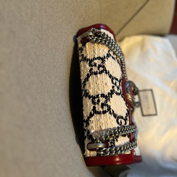 Gucci Dionysus Tweed White/Red/Black Bag - Picture 6 of 8